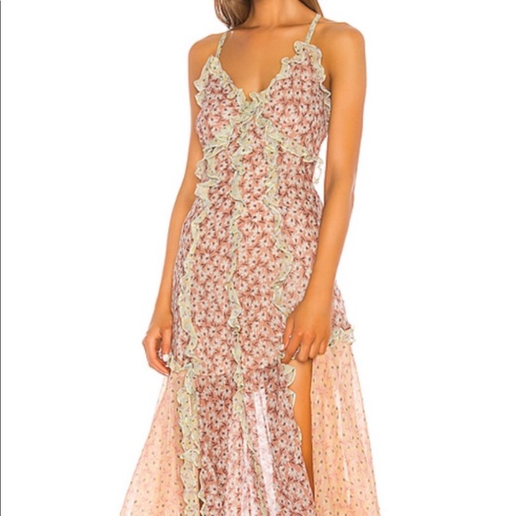 Rebecca Taylor Floral Lucia Silk Midi Dress - Picture 2 of 6